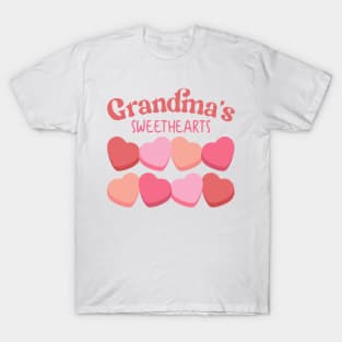 Grandmas Sweethearts Valentines Day T-Shirt